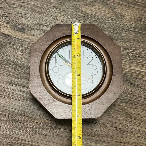 Antique Vintage Seth Thomas Wood Octagon 5 Inch Desk Clock - Picture 2 of 8